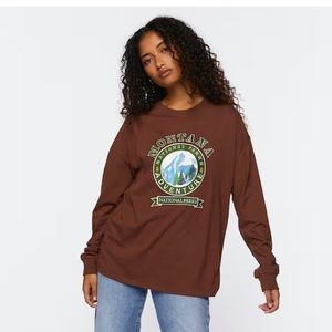 F21 oversized vintage top